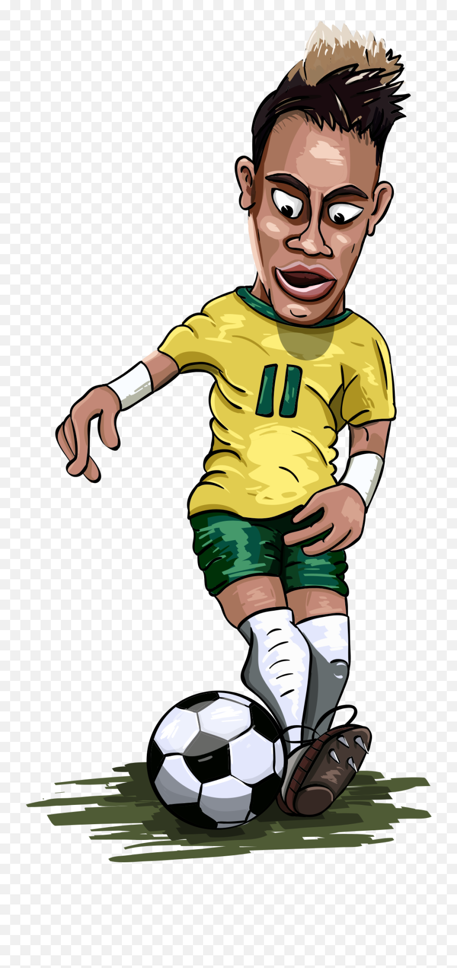 Player Ball Neymar - Vector Football Player Png,Neymar Png
