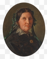 Old Woman In A Lace Collar And With - Ferdinand Georg Waldmüller png