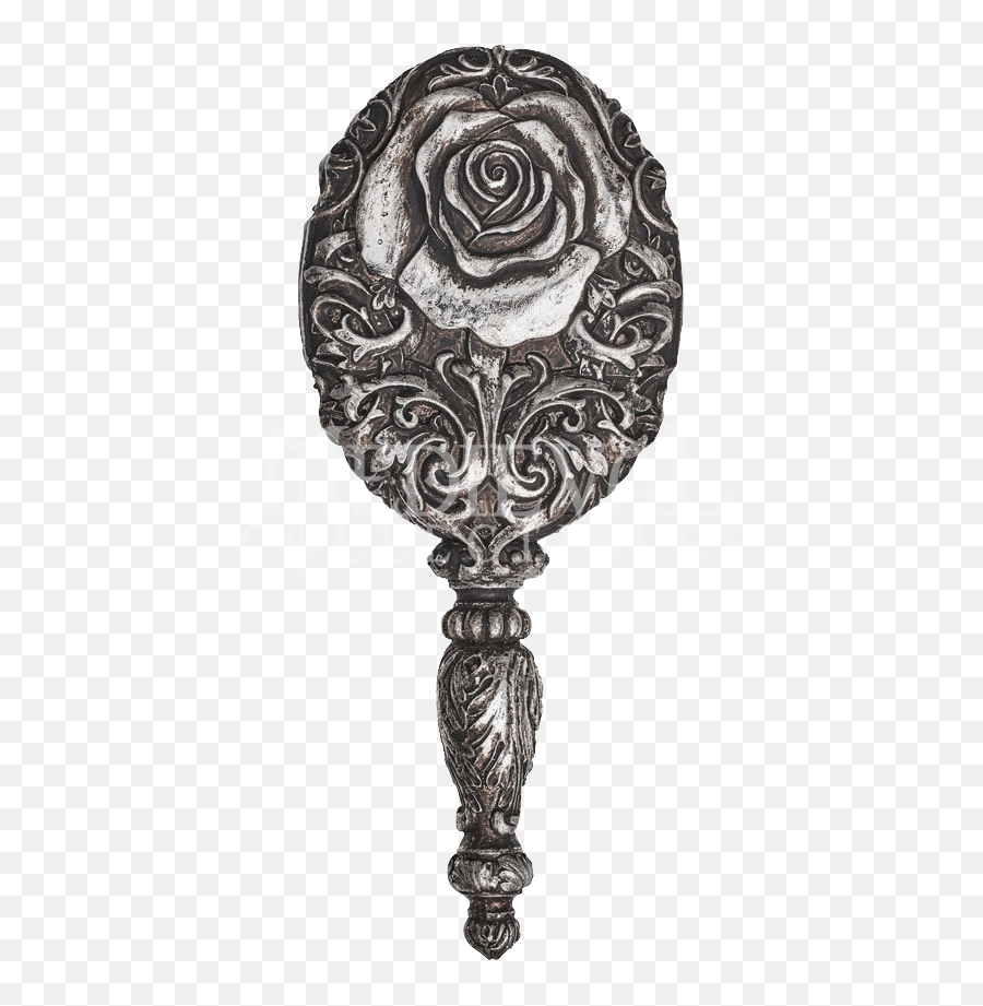 Download Baroque Rose Hand Mirror - Rose Hand Mirror Full Viktorianischer Handspiegel Png,Hand Mirror Png