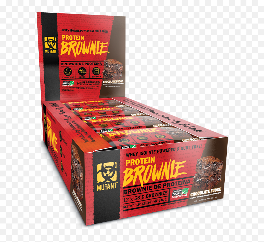 Mutant Protein Brownie Box Of 12 - Mutant Protein Brownie Png,Brownies Png