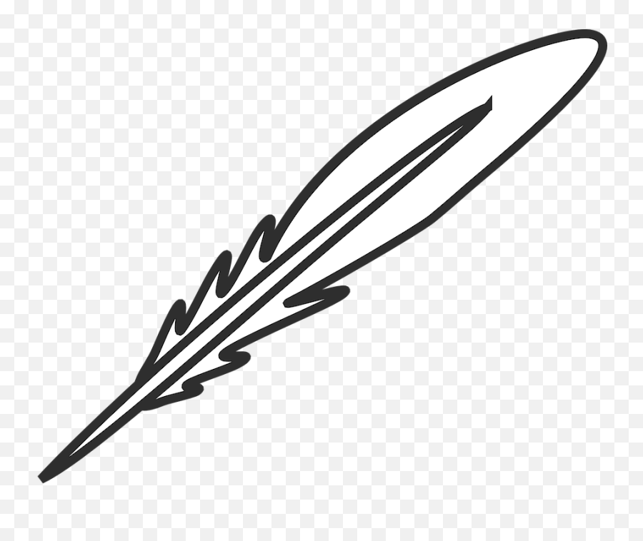 Quill Feather Calligraphy - Feather Pen Clipart Black And White Png,Calligraphy Png