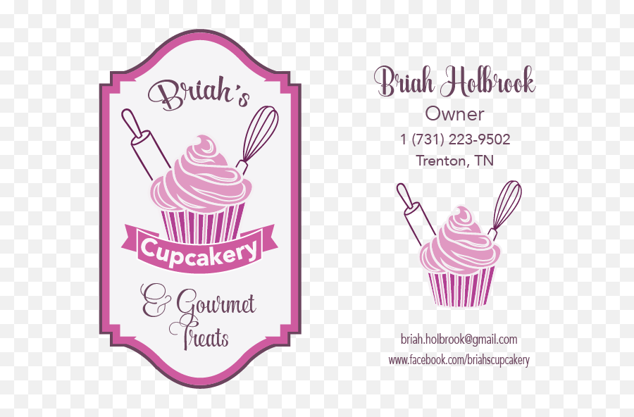 Logo U0026 Business Card Designs - Cupcake Png,Facebook Logo For Business Cards