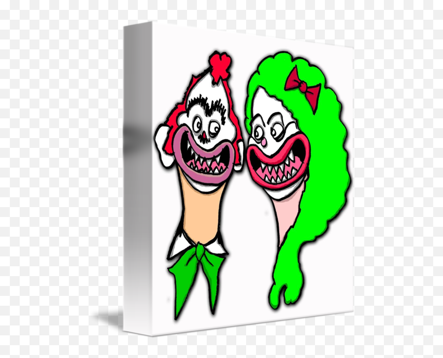 Scary Clown Couple By Todd Mein - Fictional Character Png,Scary Clown Png