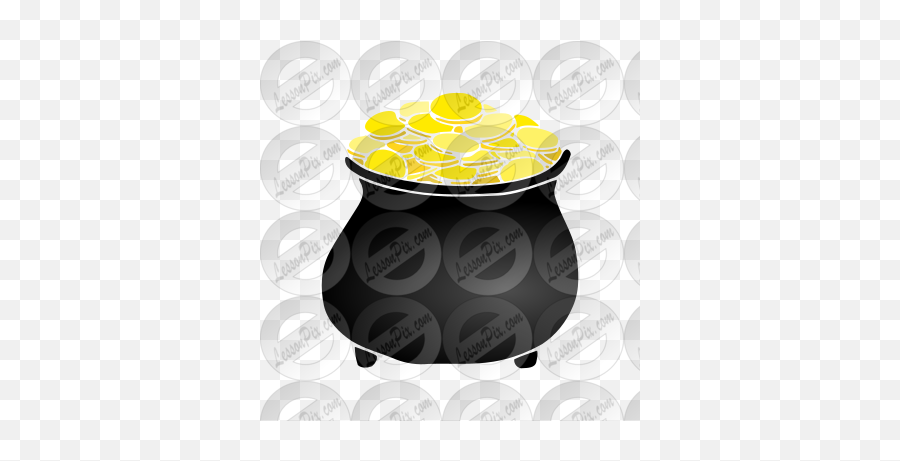 Pot Of Gold Stencil For Classroom Therapy Use - Great Pot Dish Png,Pot Of Gold Transparent