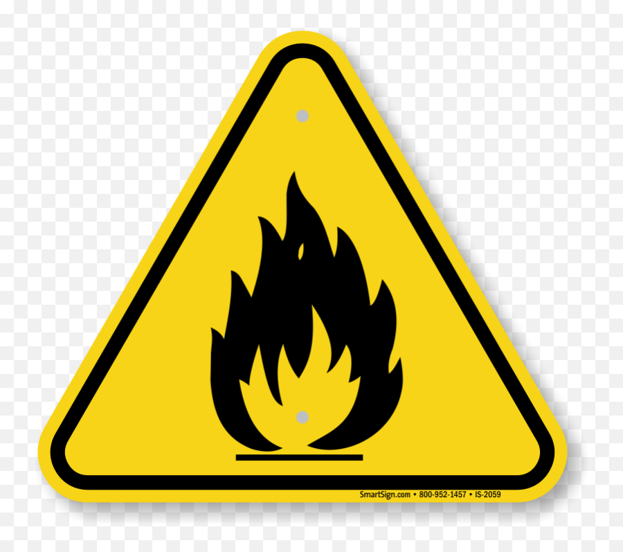Toxic Clipart Caution - Flammable Symbol Png Download Fire Warning Sign,Caution Icon Png