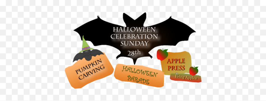 Download Halloween - Neighborhood Events Silhouette Clip Logo Bat Out Of Hell Png,Halloween Bats Png