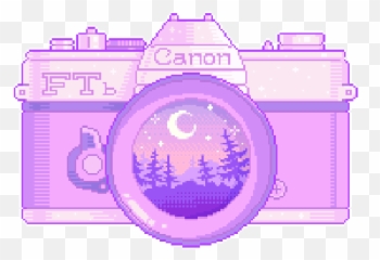 Camera Icon Aesthetic Purple - Kawaii Pixel Art png