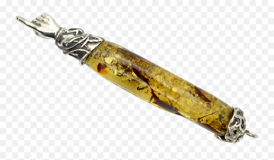 Silver Yad With Amber - Torah Pointer Png,Torah Png
