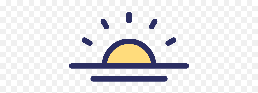 Free Sunrise Morning Color Vector Icon Png Sunny Day
