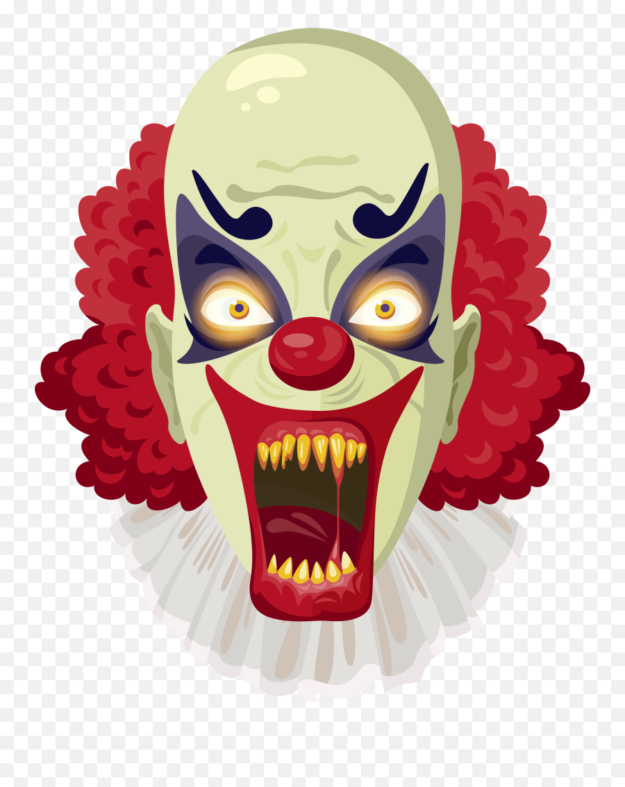 Clown Clipart Face Transparent Free - Halloween Clown Clipart Png,Scary Face Png