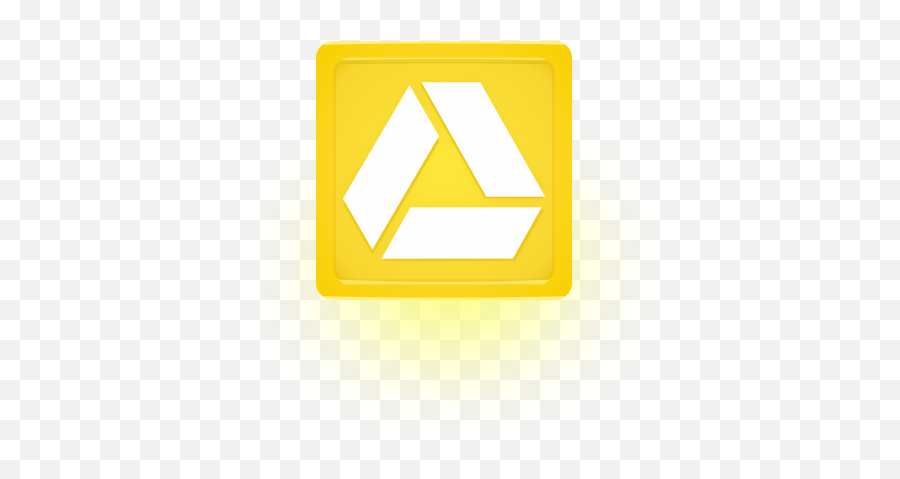 Drive Glow Yellow Google Icon - Yellow Neon Google Drive Png,Google Drive Icon Transparent