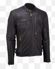 Motorcycle Leather Jacket With Style - Long Sleeve Png,Belstaff Icon Jacket