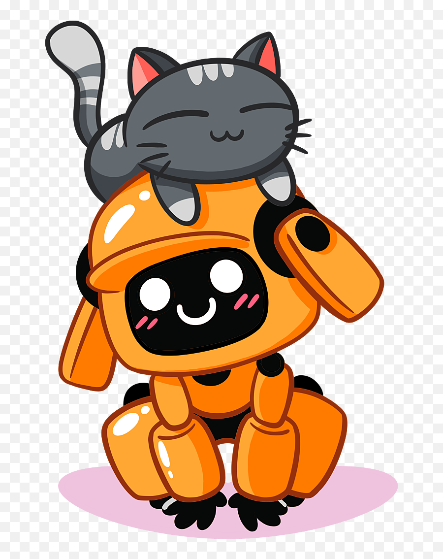 Chibi Cat Designs Themes Templates And Downloadable - Chibi Kawaii Robot Png,Cat Lick Icon