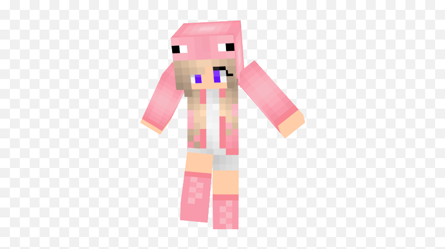 Minecraft Skin Cute Pig Girl - Cute Minecraft Hoodie Skin Girl Png,Minecraft Pig Png