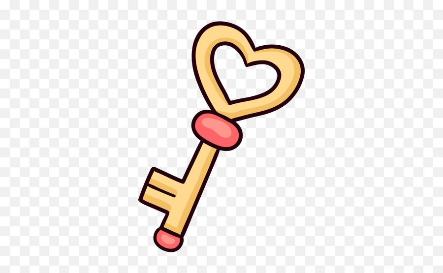 Heart Shaped Key Icon Stroke Transparent Png U0026 Svg Vector - Llave En Forma De Corazon,Heart Shaped Icon