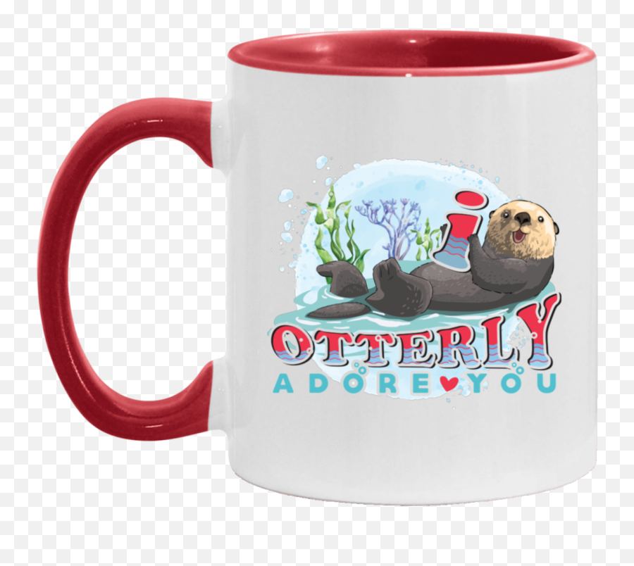 I Otterly Adore You Ceramic Accent Mug - Funny Animal Lover Gift Mug Mug Png,Sea Otter Icon