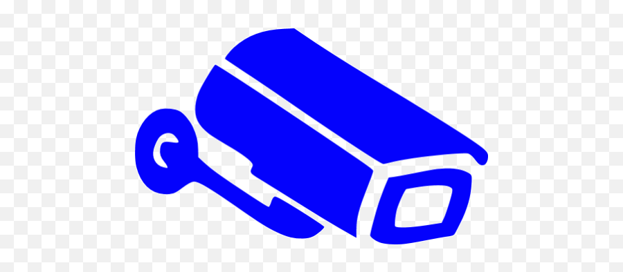 Blue Security Camera Icon - Free Blue Security Camera Icons Security Camera Black And White Png,Blue Camera Icon