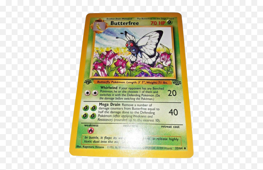 Butterfree Jungle 3364 - Pokemon Card Png,Butterfree Png