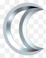 Silver Moon - Digital Art Solid png