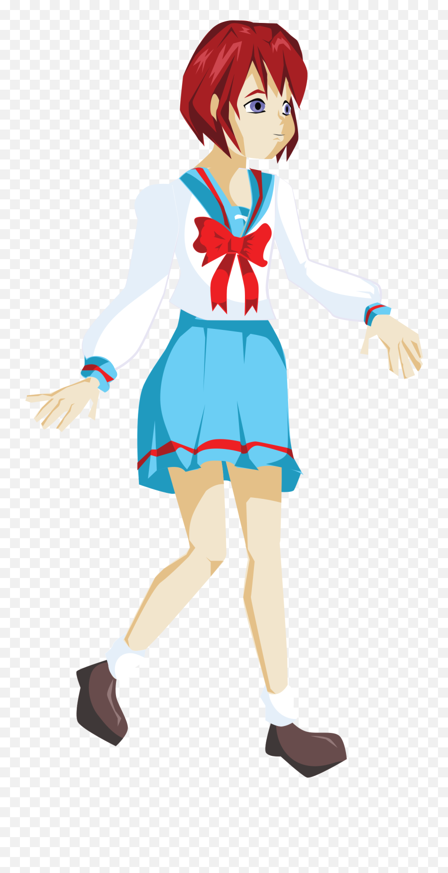 Anime Character Banner Library Stock - Anime School Girl Clipart Png,Anime Characters Png