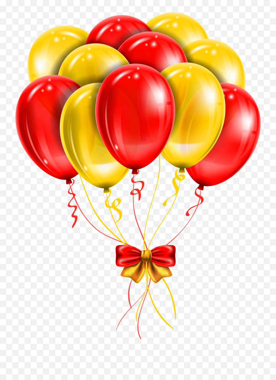 Balloon Red Clip Art - Transparent Red Yellow Balloons Png Red Yellow Balloon Png,Balloons Png Transparent Background