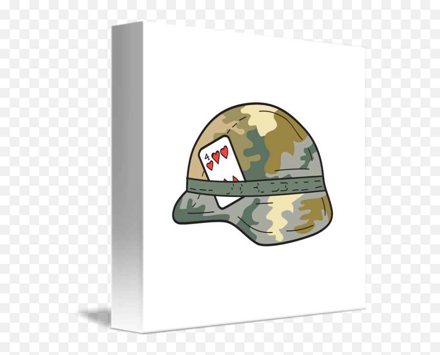 Us Army Helmet Of Hearts Playing Card Drawing By Aloysius Patrimonio - Drawing Png,Army Helmet Png