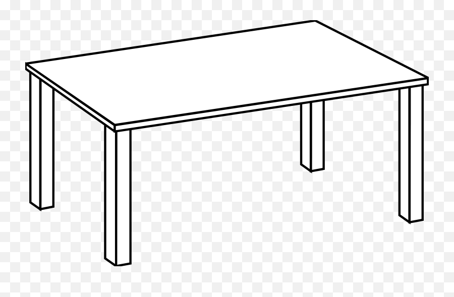 Picnic Table Clipart Black And White - Table Clipart Black And White Png,Table Clipart Png