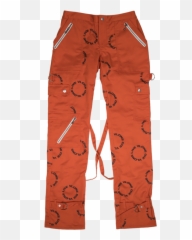 Download Circle Logo Bondage Pants - Orange Vlone png