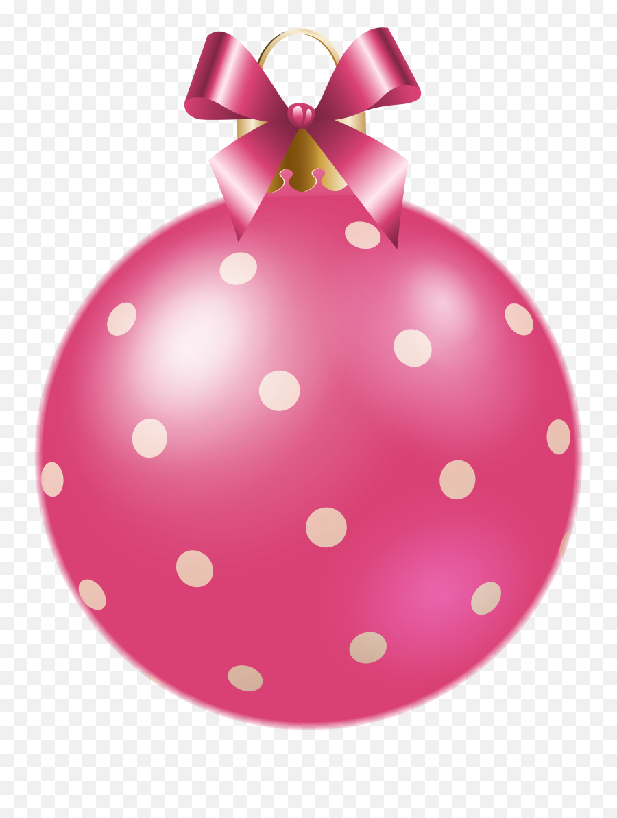 Pink Clipart Xmas - Pink Christmas Ornament Png Transparent Clip Art,Christmas Ornament Png
