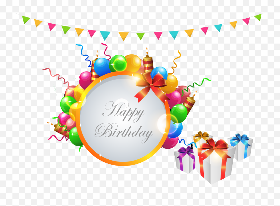 Unique Happy Birthday Png Vector Cdr Free Art - Happy Birthday Design Png,Happy Birthday Png