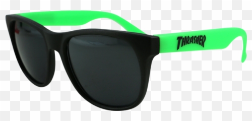 Thrasher Logo Sunglasses Blkgrn - Thrasher Sunglasses png
