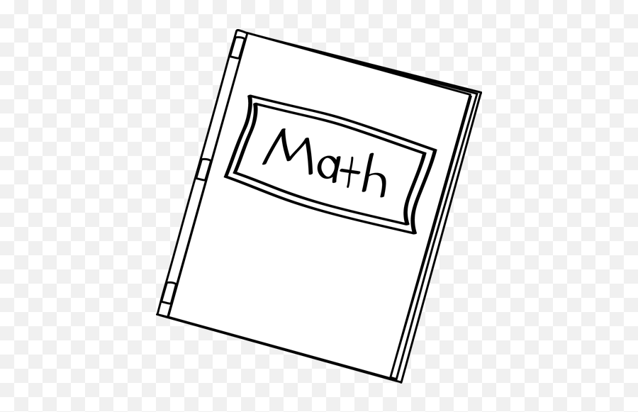Black And White Math Clipart 2 - Math Books Clip Art Png,Math Clipart Png