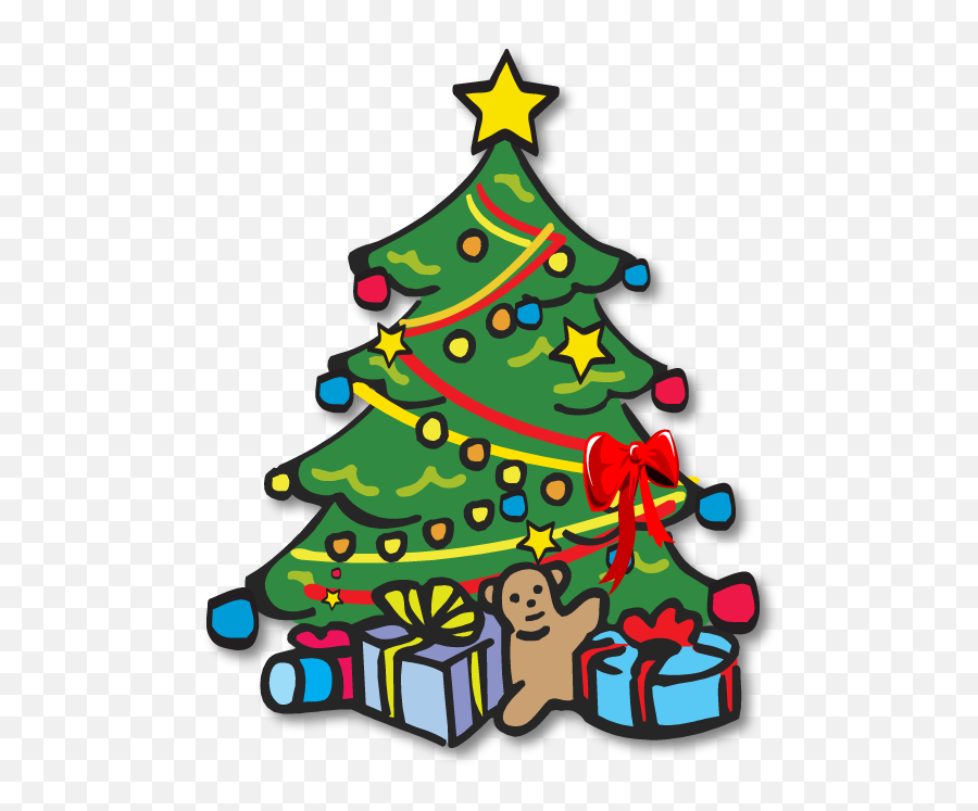 Christmas Tree Black And White Xmas Clip Art - Clip Art Christmas Tree Png,Christmas Tree Clipart Transparent