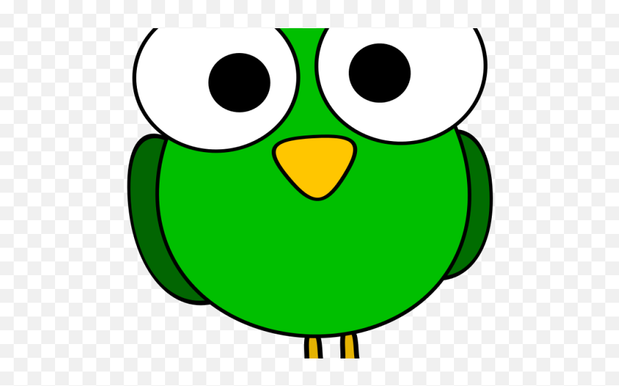 Green Eyes Clipart Large Eye - Cute Green Bird Cartoon Png,Funny Eyes Png