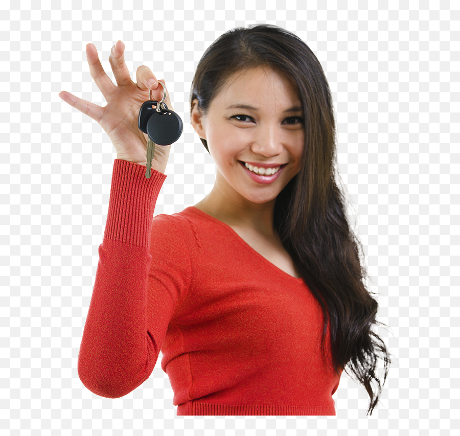 Asian Girl - Woman Holding Keys Png Hd Png Download Woman Holding Car Keys Png,Asian Girl Png