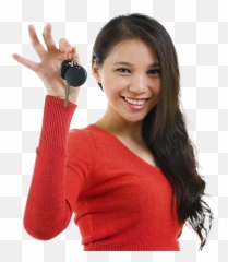 Asian Girl - Woman Holding Keys Png Hd Png Download Woman Holding Car Keys Png,Asian Girl Png