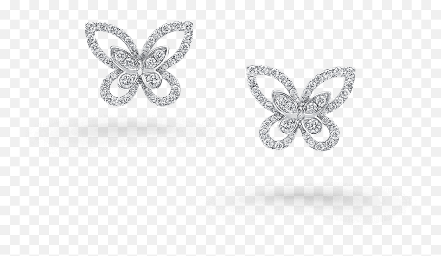 Butterfly Silhouette Collection Diamond Jewellery Graff - Butterfly Png,Butterfly Silhouette Png
