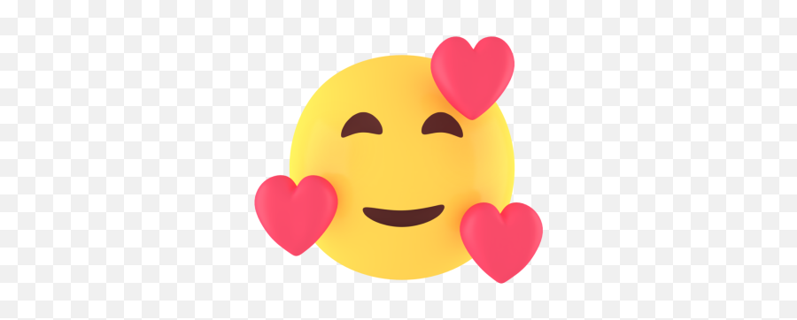 Smiling Face With Hearts - Royaltyfree Gif Free Emoji Happy Face Gif Png,Smile Face Png