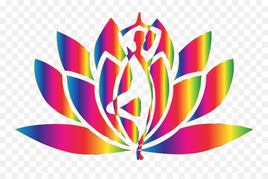 Download This Free Icons Png Design Of Spectrum Yoga Lotus - Transparent Background Lotus Clipart Png,Lotus Transparent Background