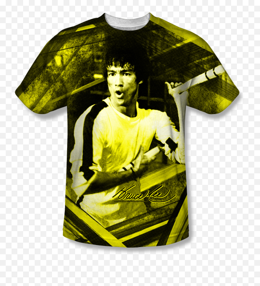 Bruce Lee Sublimated T - Shirt Bruce Lee Stripes Tshirt Bruce Lee Wrestling Singlet Png,Bruce Lee Png