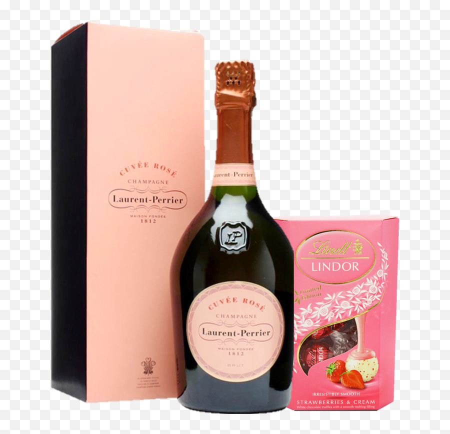 Champagne U0026 Chocolate Pink Gift Set - Price Laurent Perrier Champagne Png,Liquor Bottles Png