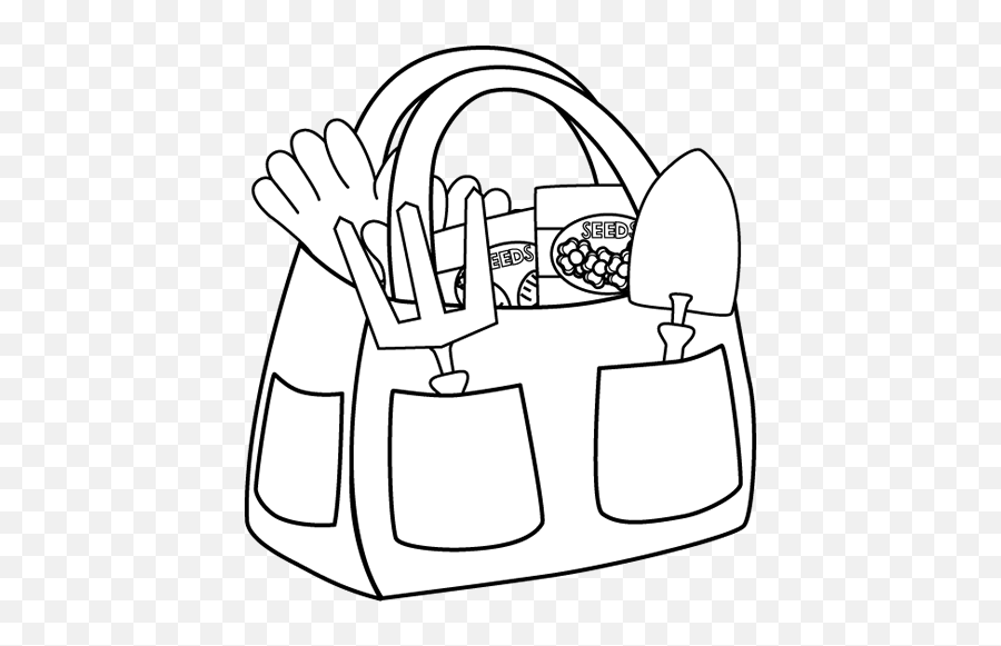 Black And White Gardening Bag 96987 - Png Images Pngio Gardening Clipart Black And White,Gardening Png