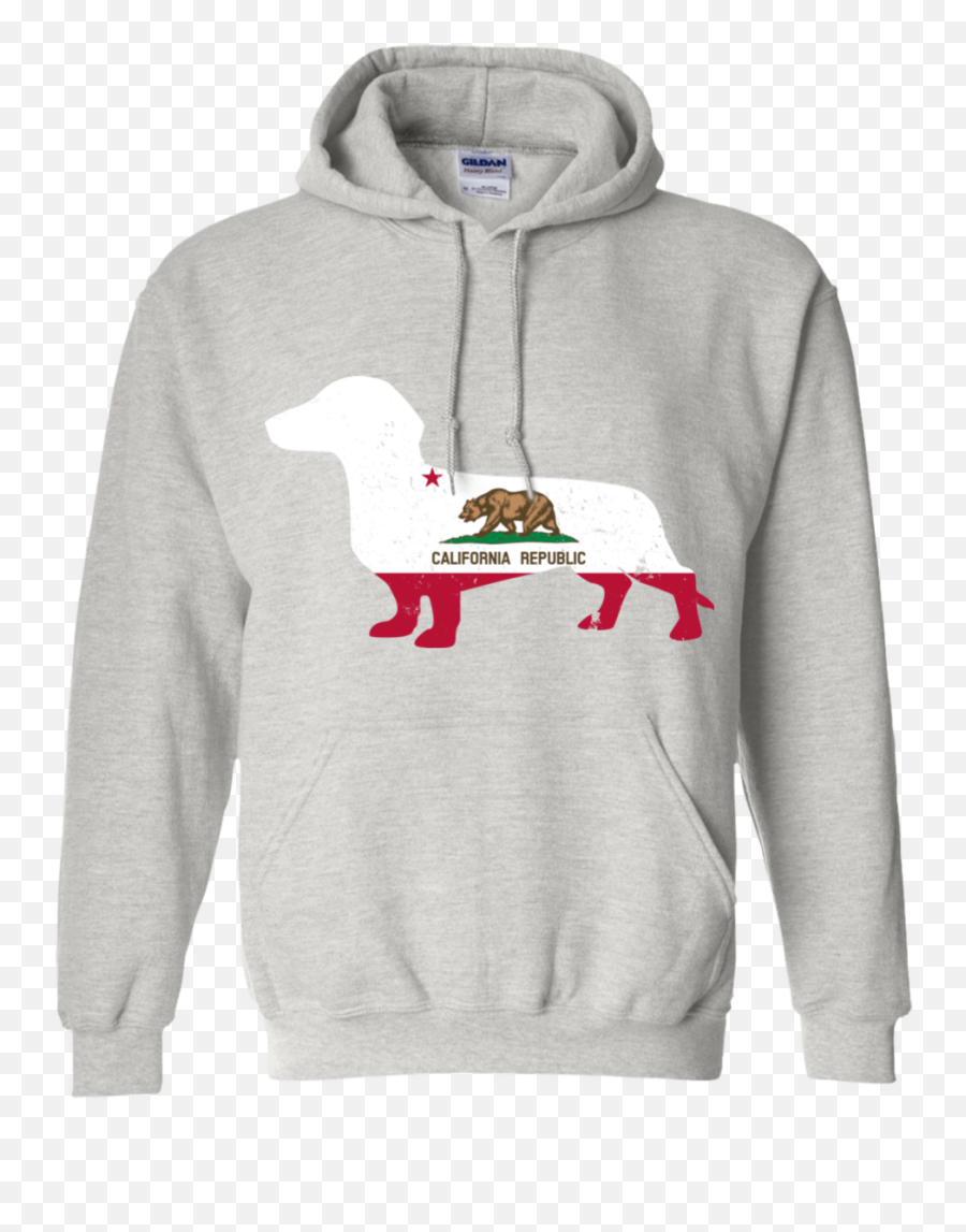 Dachshund California Flag Pullover Hoodie 8 Oz Png