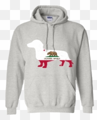 Dachshund California Flag Pullover Hoodie 8 Oz Png