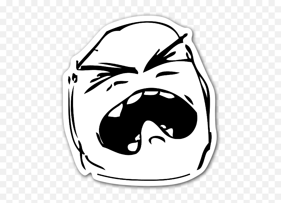 Crying Meme Sticker - Crying Troll Face Png Full Size Png Troll Face Crying Png,Troll Face Png No Background