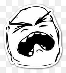 Crying Meme Sticker - Troll Face Png Full Size PNG