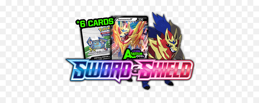 Sword U0026 Shield 6 Card Booster Pack Code - Sword U0026 Shield Ptcgo Pc Game Png,Sword And Shield Png