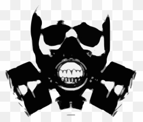 Skull Gas Mask Bones Svg Vector Clip - Punk Gas Mask Stencil Art Png,Gas Mask Logo