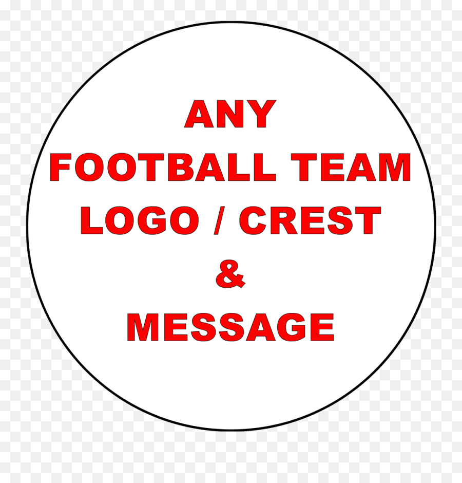 Any Football Club Logo Personalised Edible Printed Celebration Cake Topper - Clip Art Baseball Ball Png,Cake Logos