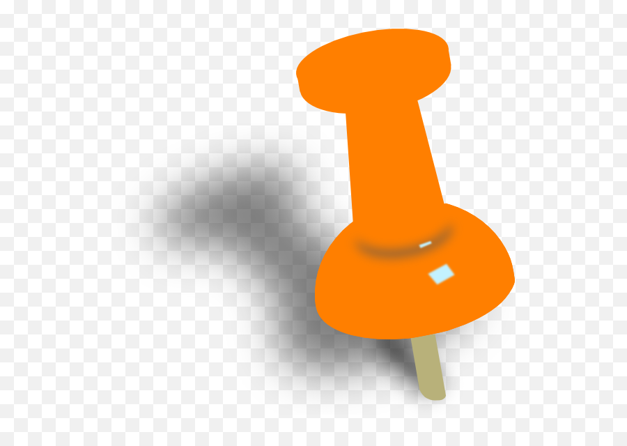Orange Push Pin Clip Art - Orange Push Pin Clipart Png Orange Push Pin Png,Thumbtack Png